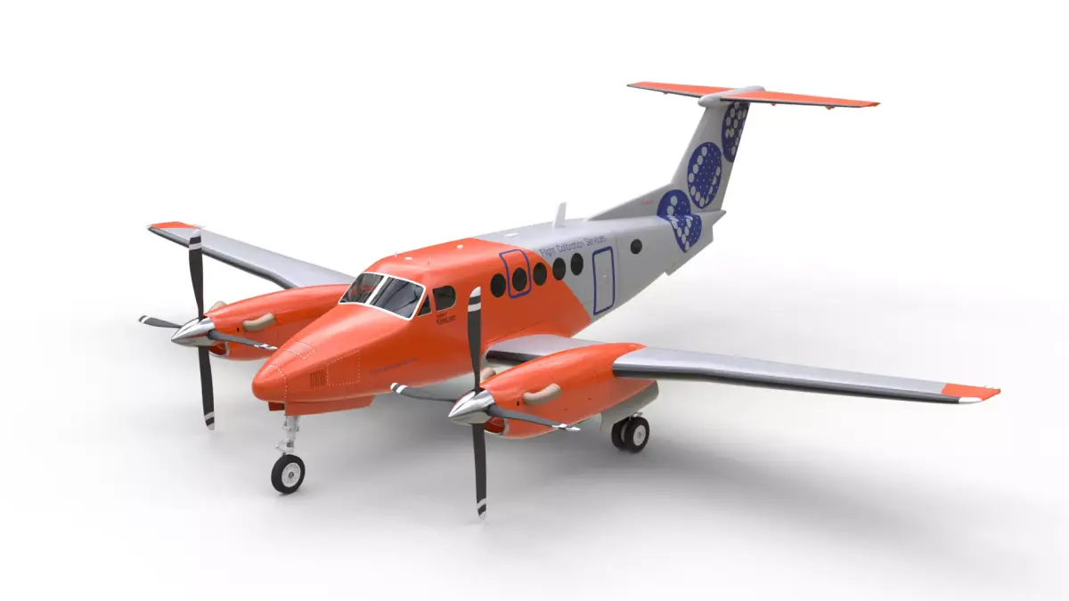 Beechcraft King Air B200  3D model