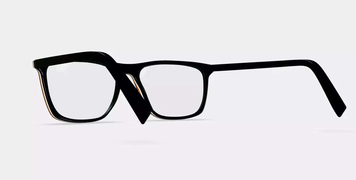 Fletcher Eyeglasses in Black Matte Eclipse 3D model