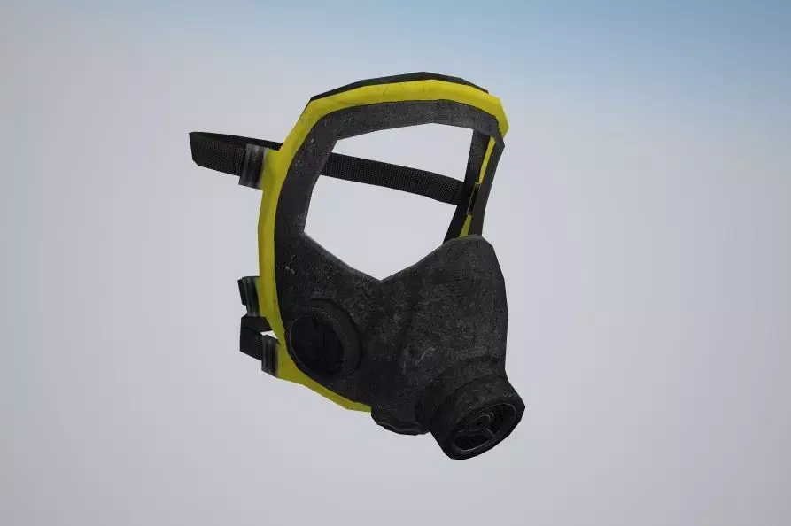 Mask gas transparent biochemical airsoft character  mercenary 3D model