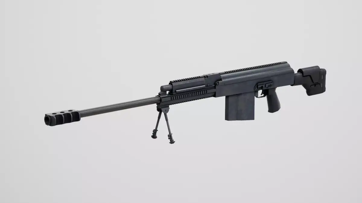 AK 50 BMG  Low-poly 3D model