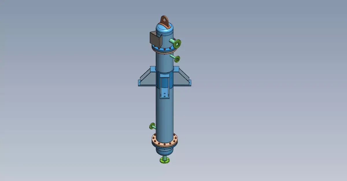 Vertical heat exchanger 3D model