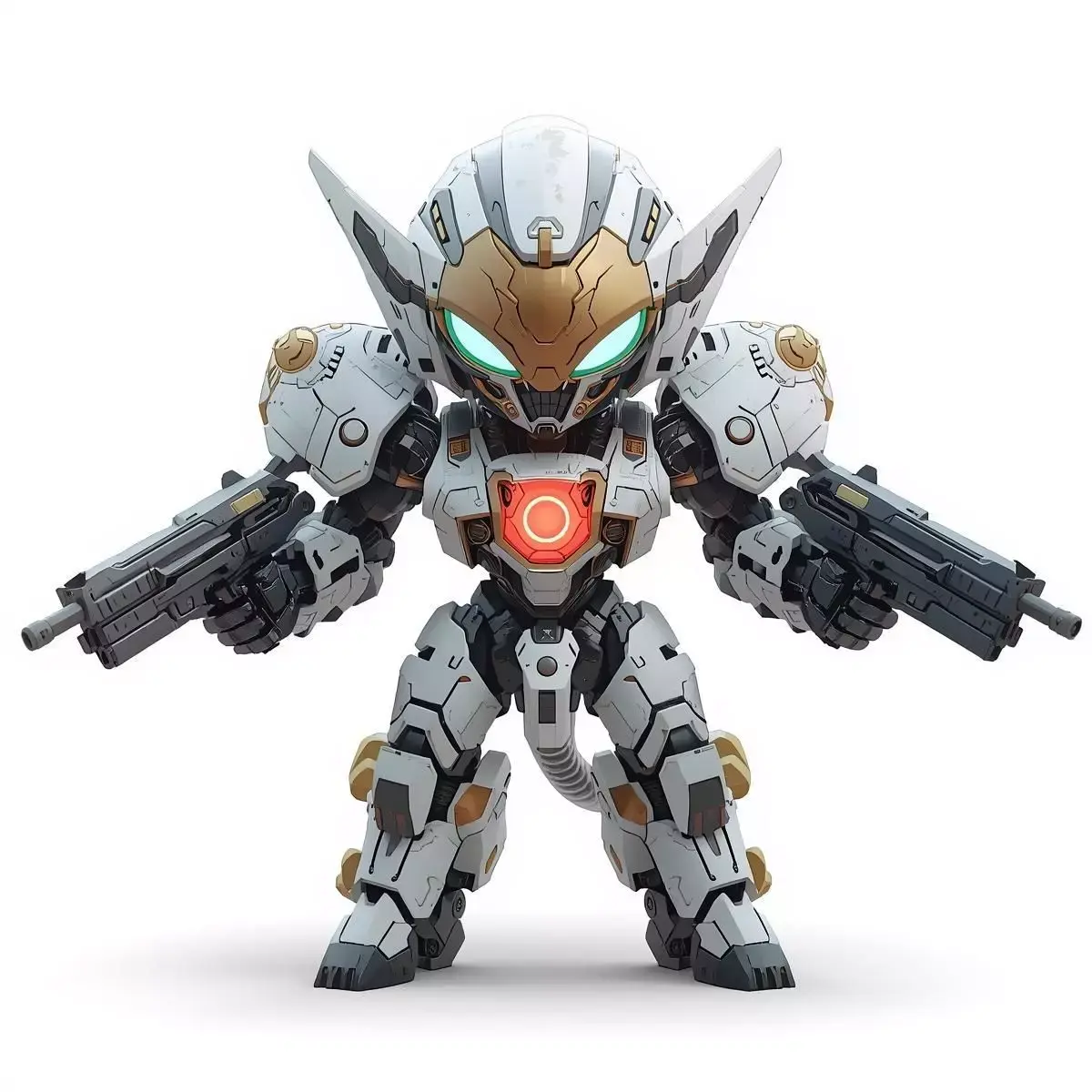 Aesthetic Heavy Combat Chibi 3D Model Low-poly 3D model
