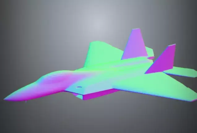 modern stealth fighter jet Low-poly 3D model