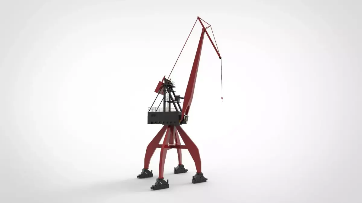 harbor crane Low-poly 3D model buy