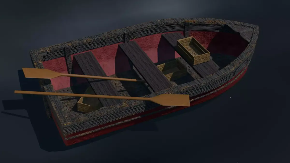 Bote - Boat Low-poly 3D model