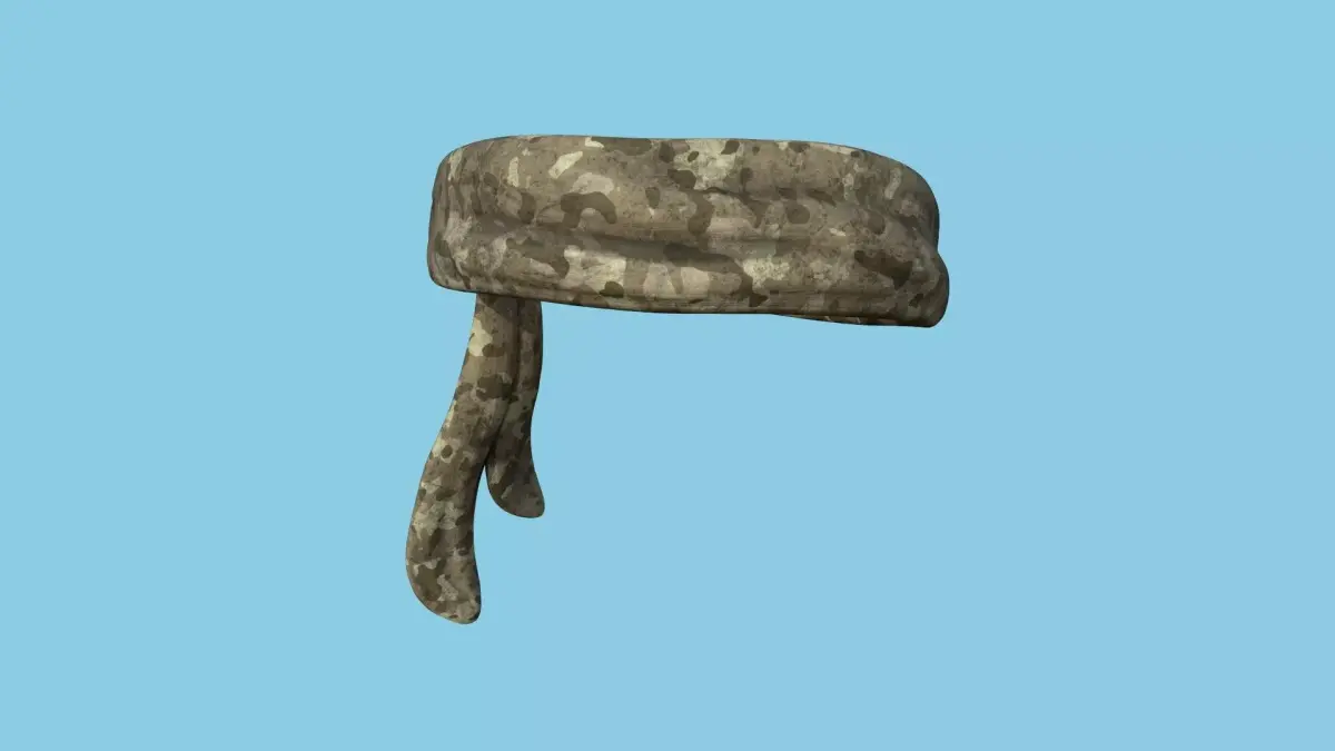 Desert Camouflage Bandana - Military Character Design Low-poly 3D model