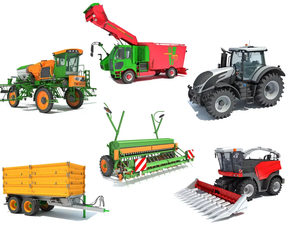Farm Equipment Collection 3D Model Pack