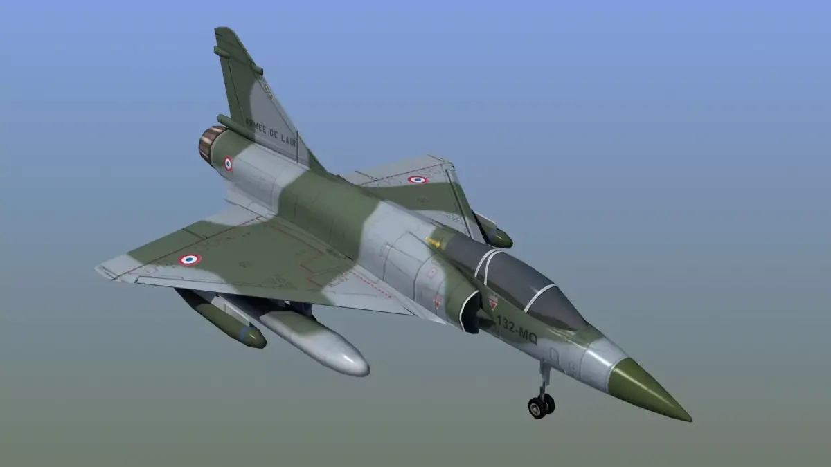 Mirage2000D LD1 Low-poly 3D model