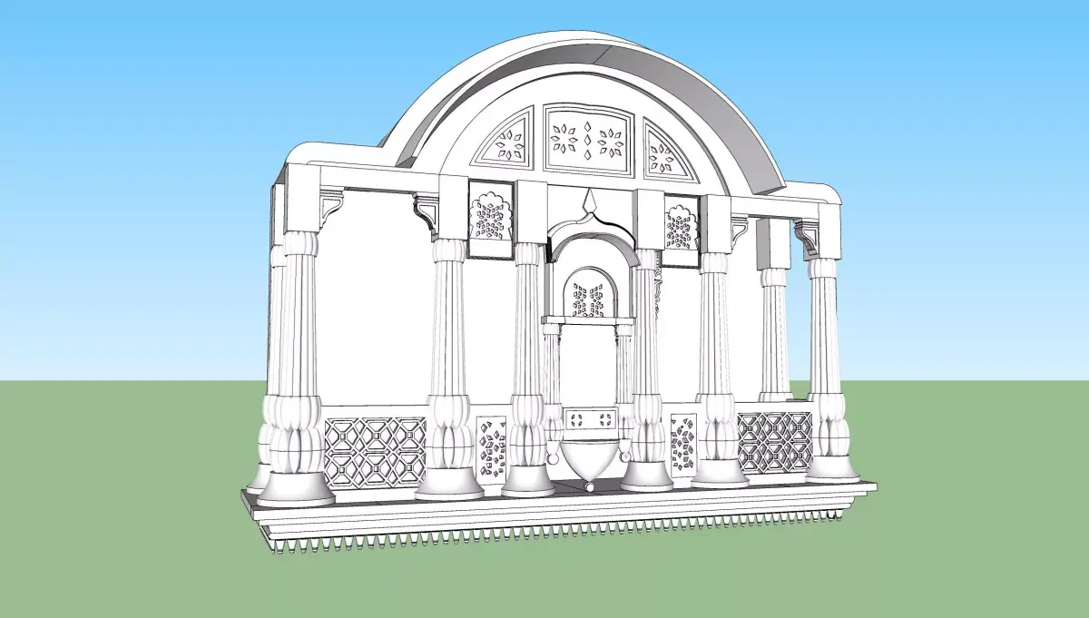 indian stone jharokha 3d modal  Low-poly 3D model