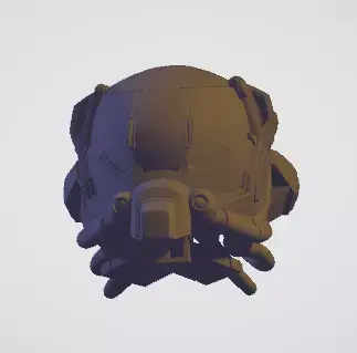 SciFi Respirator Helmet Mechanical Gas Mask 3D Model 3D model