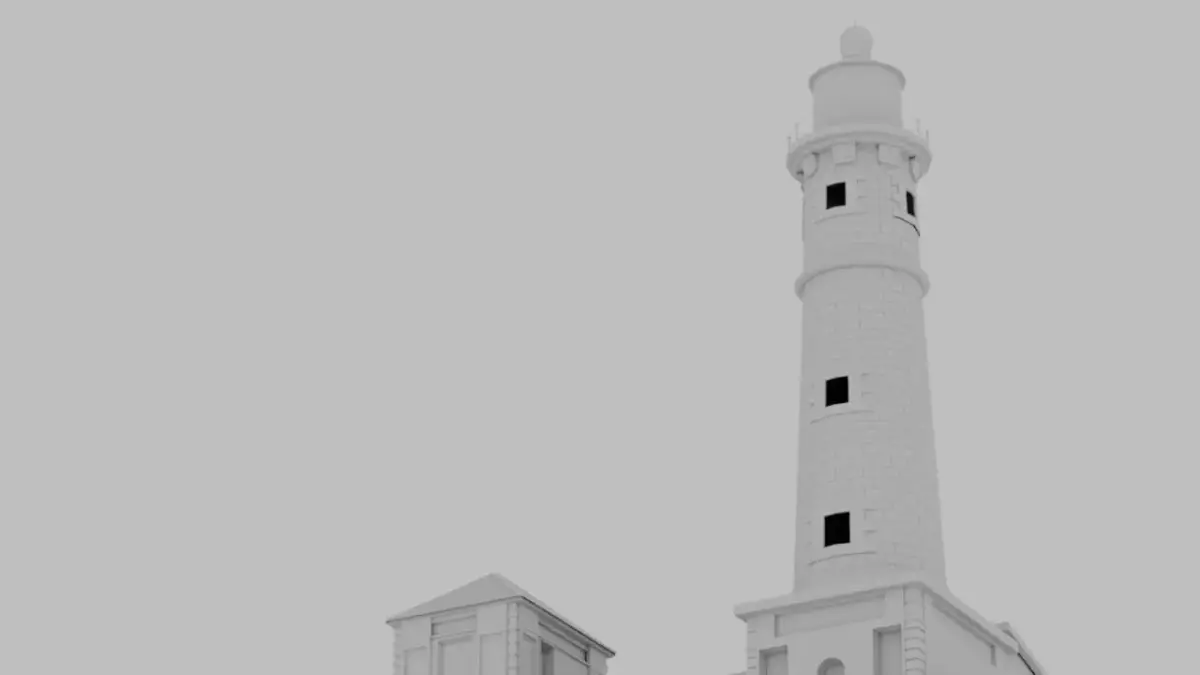 James Town Lighthouse High-Resolution 3D Model Ghana Landmark Low-poly 3D model