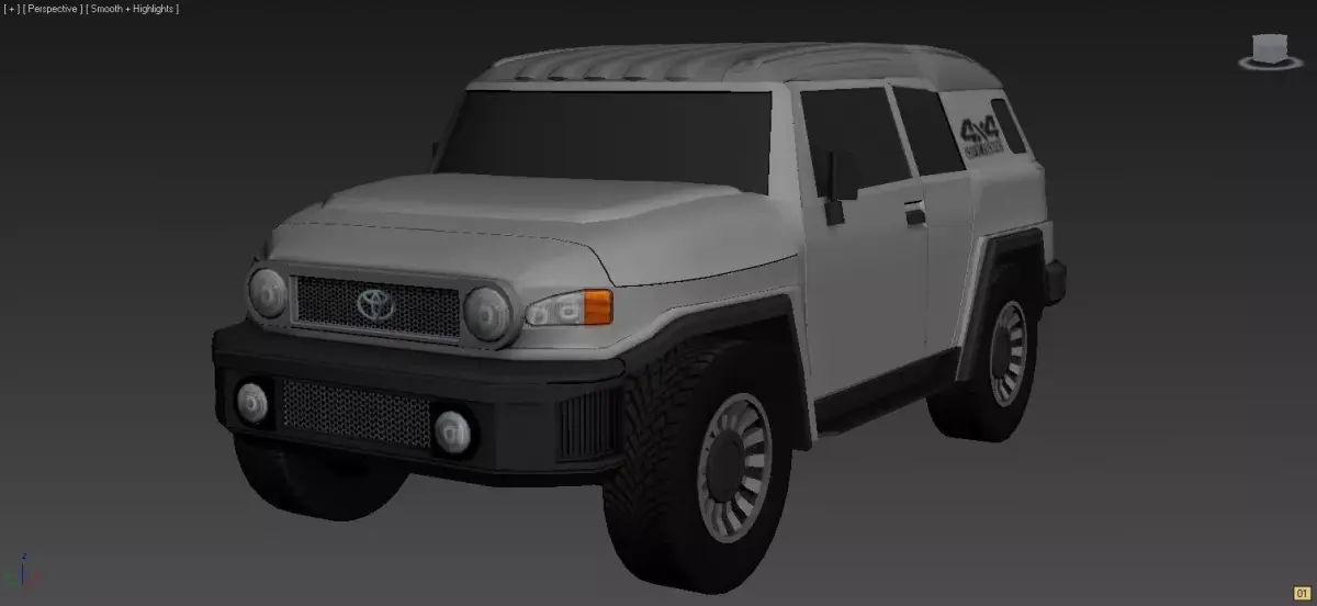 Toyota arazi  4x4 Low-poly 3D model