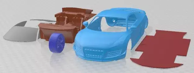 Audi R8 LMX 2015 Printable Car  3D print model