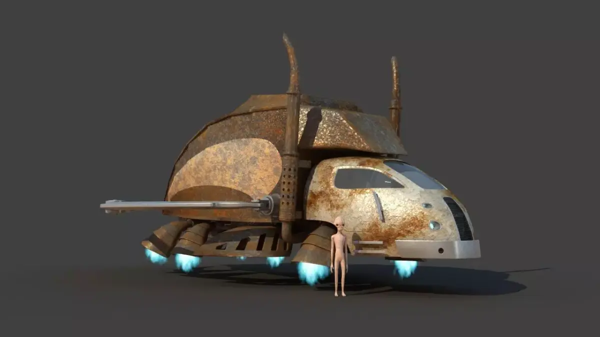Futuristic Garbage Truck 3D model