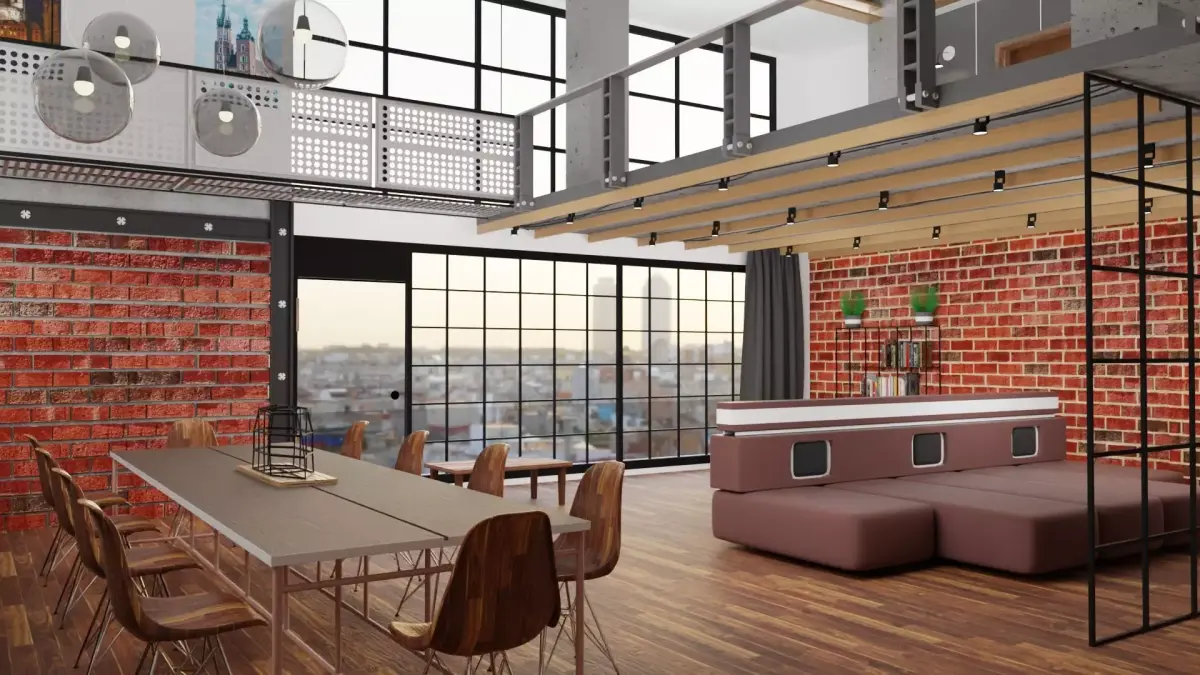 Industrial Loft Apartment 3D model