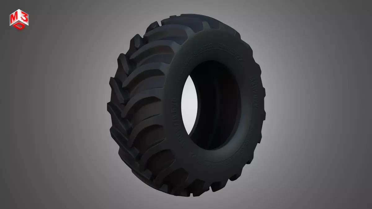 Tractor Tire 001 - One Piece 3D model