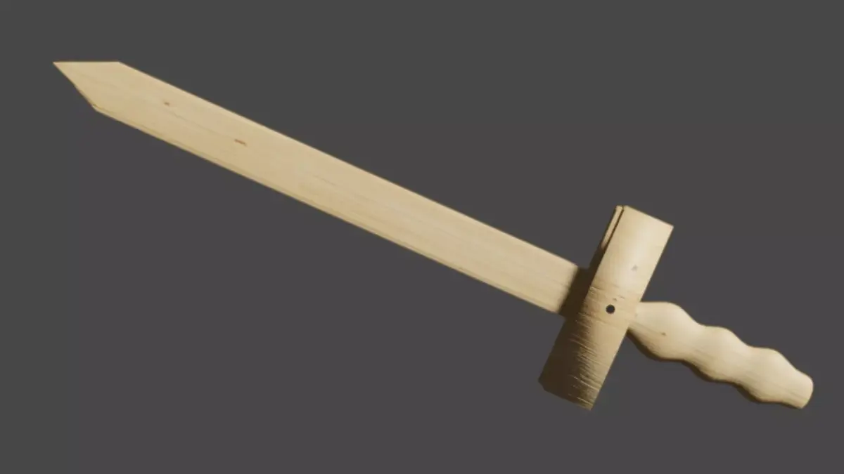 Wooden Sword Free 3D model