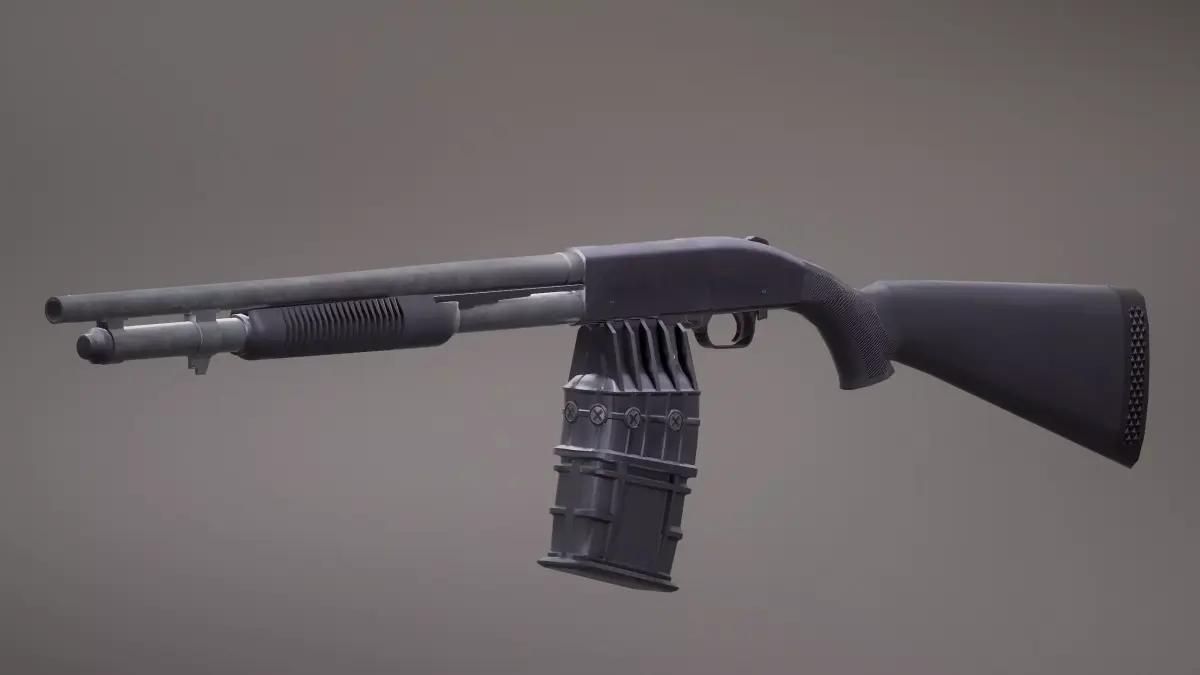 Mossberg 590m Rigged PBR Low-poly 3D model