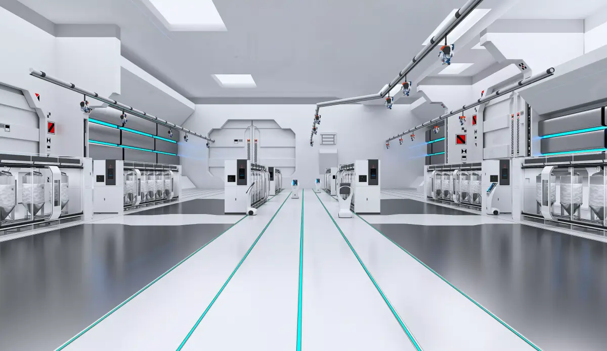 Current automated manufacturing factory 3D model