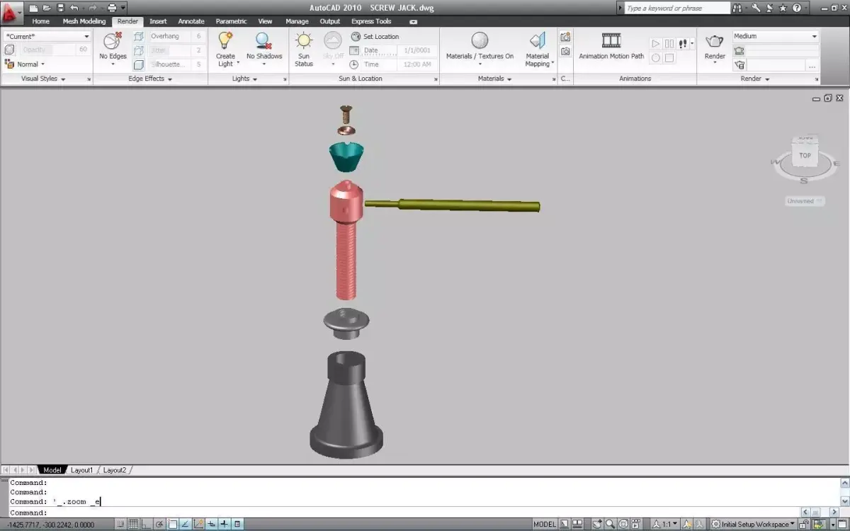 SCREW JACK Free 3D model buy