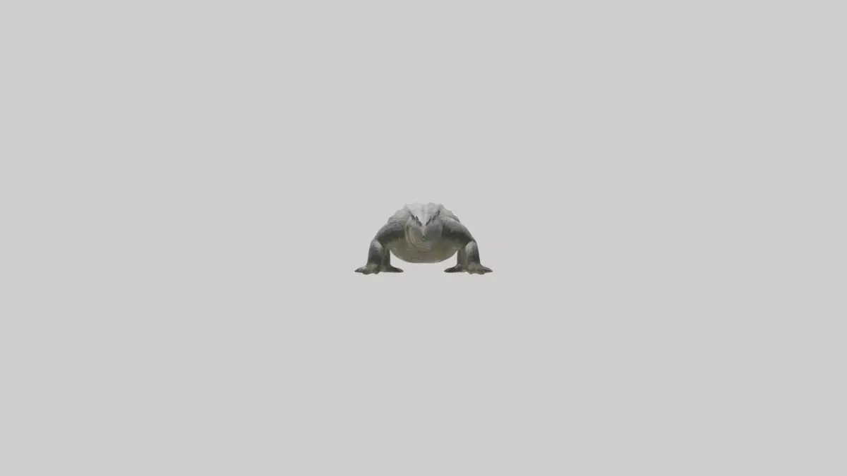 Philippine crocodile Low-poly 3D model