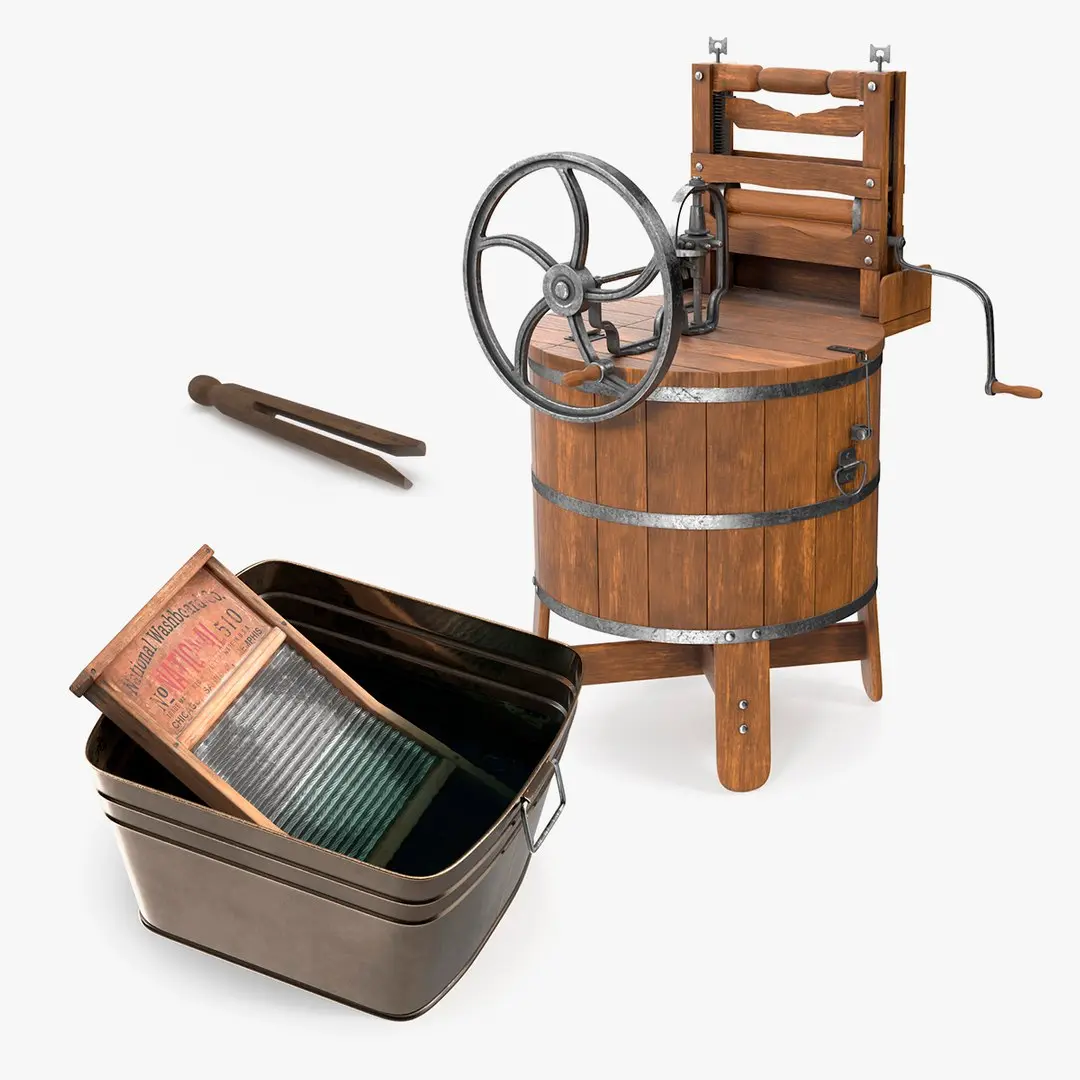 Vintage Laundry Appliances Collection 3D model