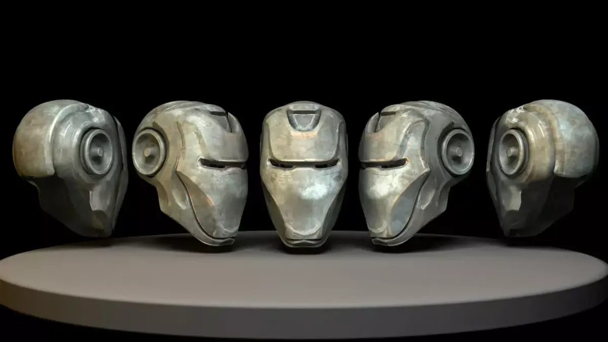 iron man robot helmet style for game character 3D model