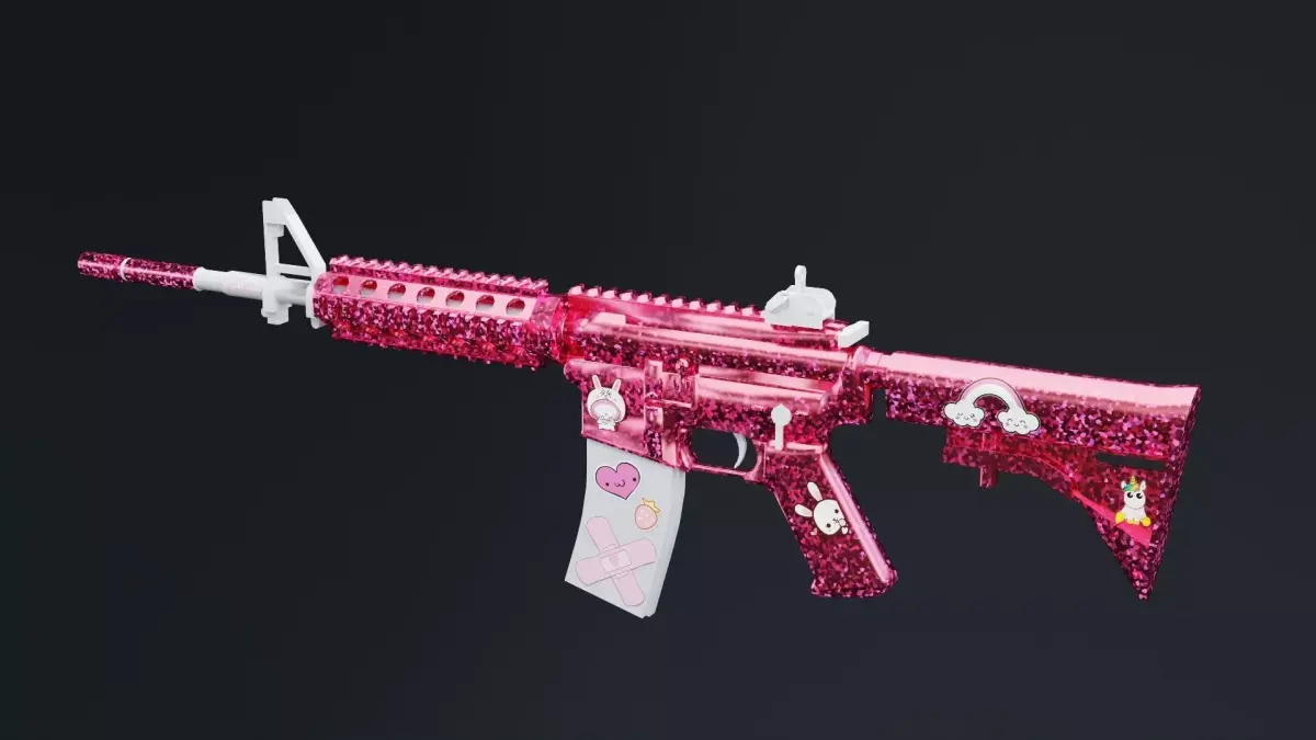 Kawaii M4A4 Rifle Low-poly 3D model