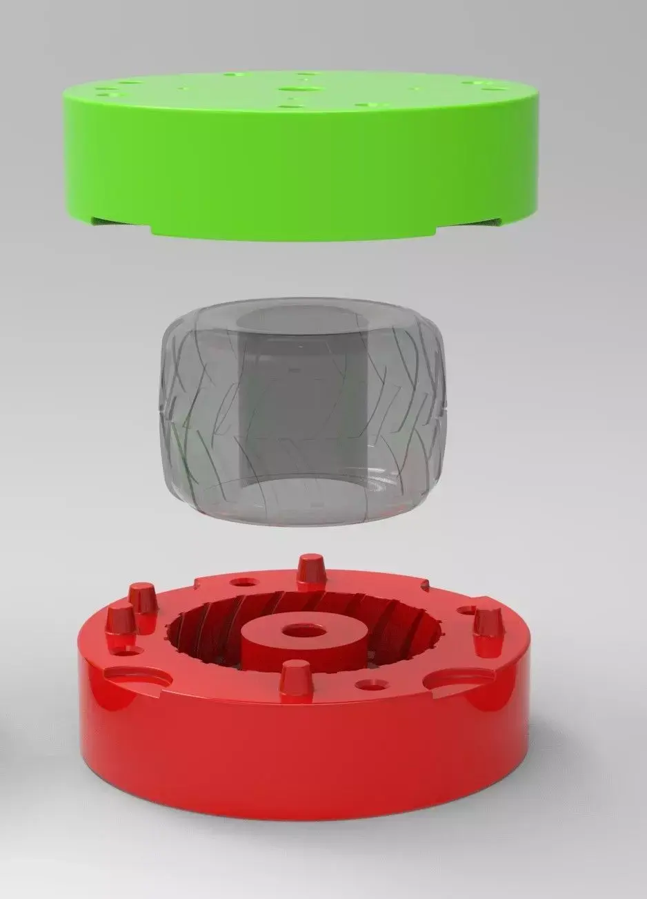 Mold for diecast Monster Jam tire 1 Scale 1 to 25 3D print model