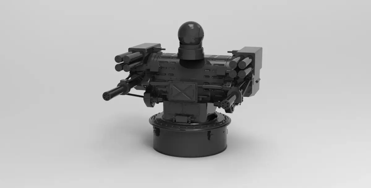 Anti-aircraft gun 3D model buy