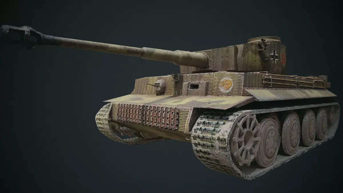 Tiger 1 PBR GameReady Low-poly 3D model