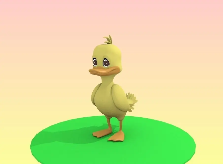 Little Duck Low-poly 3D model
