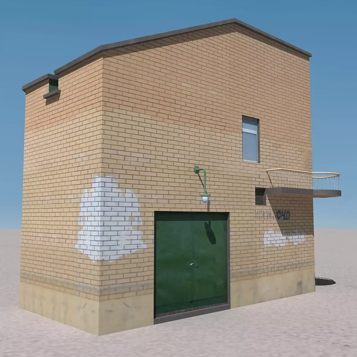 Building Lowpoly Low-poly 3D model