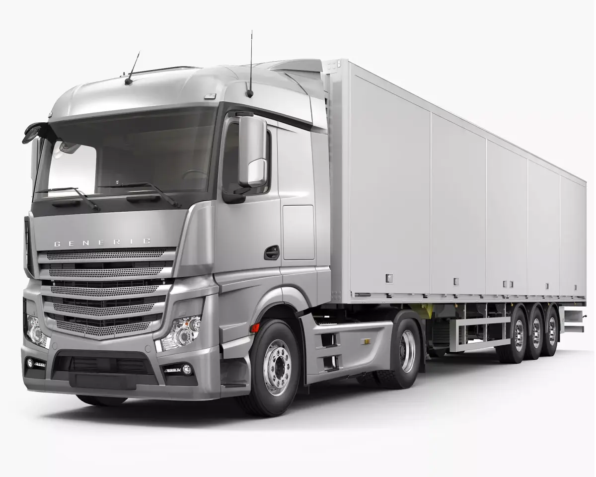 Generic Truck With Trailer 3D model purchase