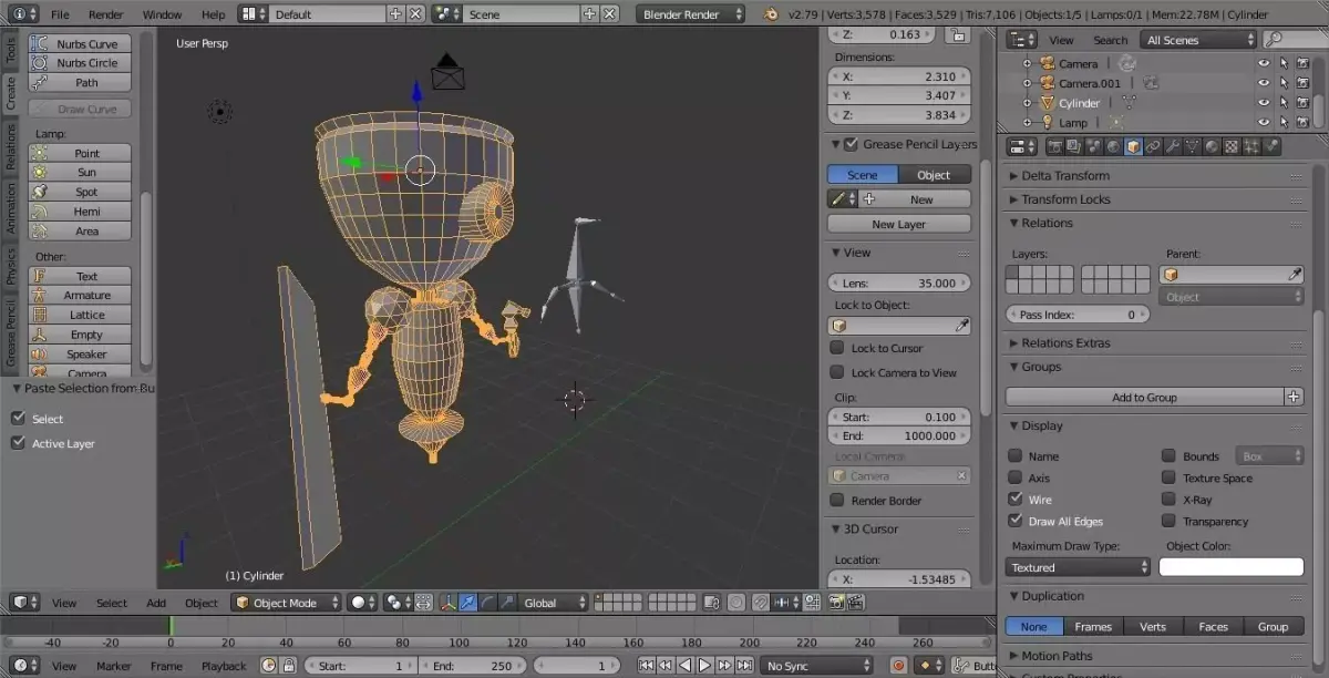 Worker robot Low-poly 3D model purchase