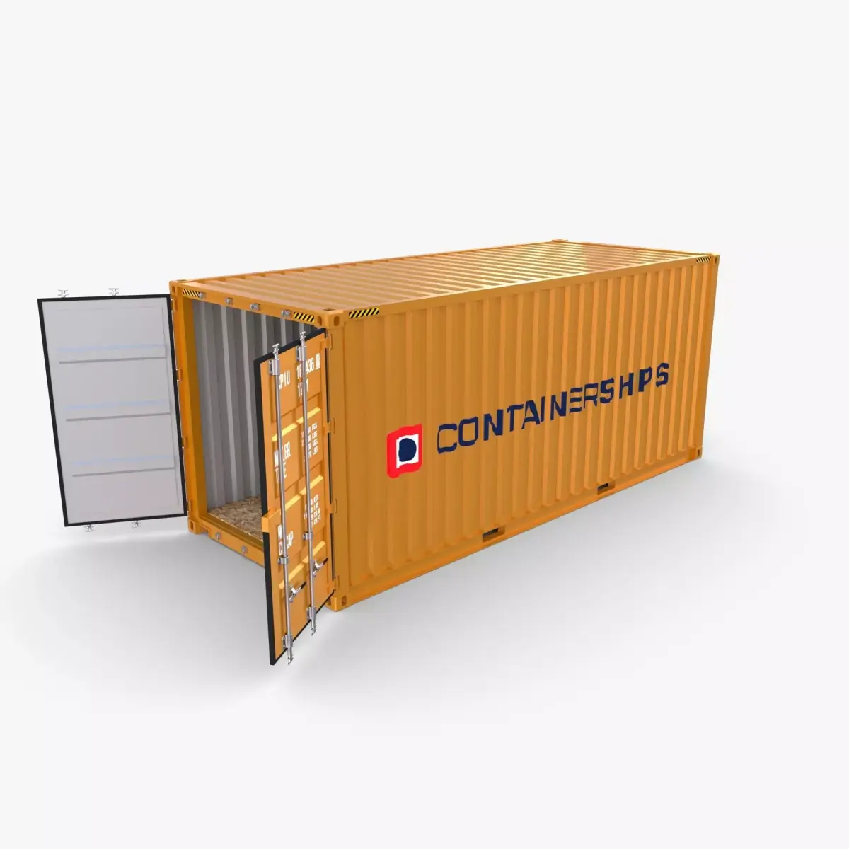 20ft Shipping Container Containerships 3D model