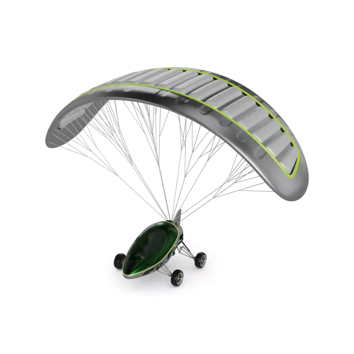 Unpowered Paraglider 3D model buy
