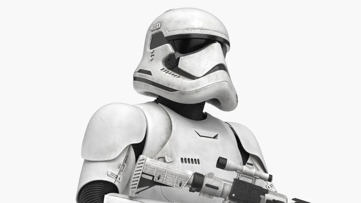  Star Wars Dirty Stormtrooper with Blaster Stand Pose 