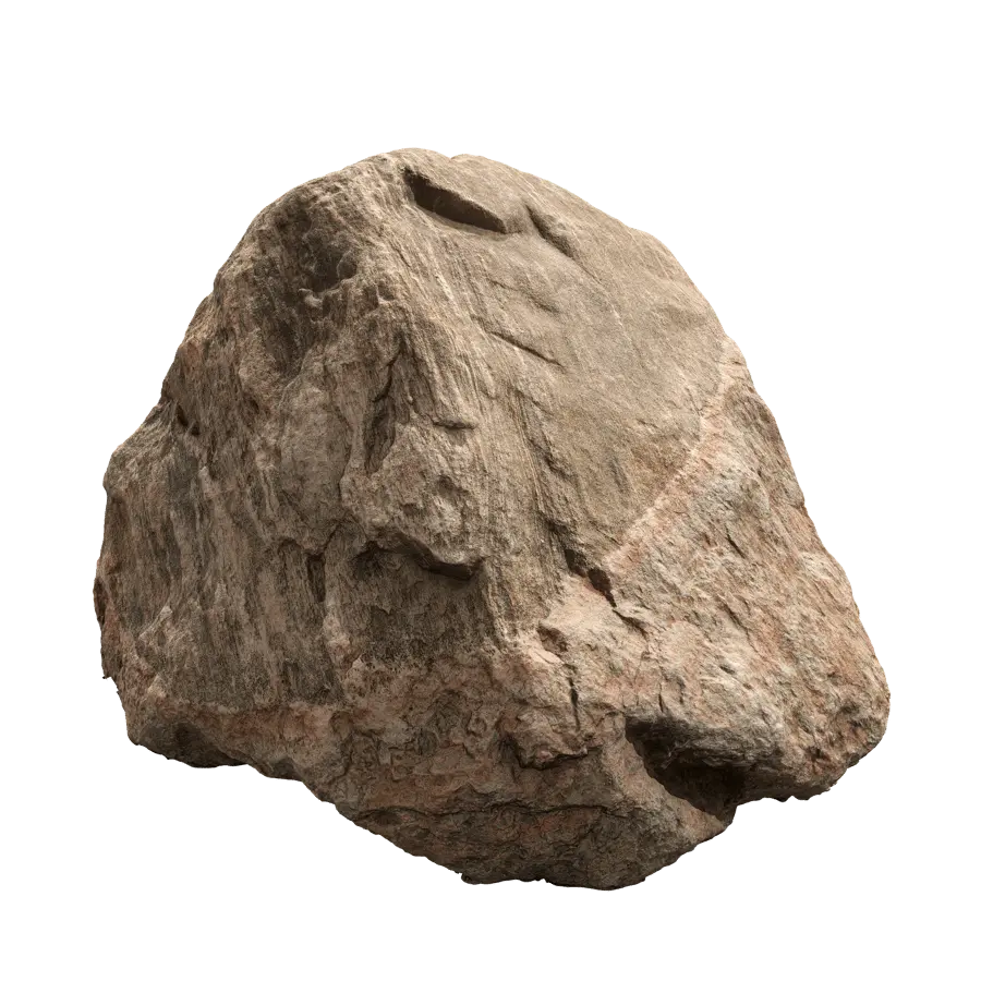  Mottled Multi-Textured Triangular Large Rock Boulder Model  purchase