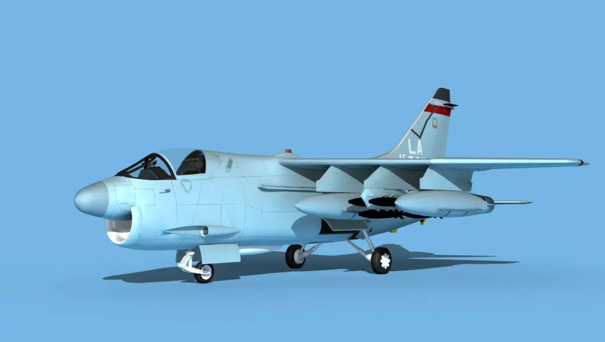 Chance Vought A-7E Corsair II V08 USAF 3D model