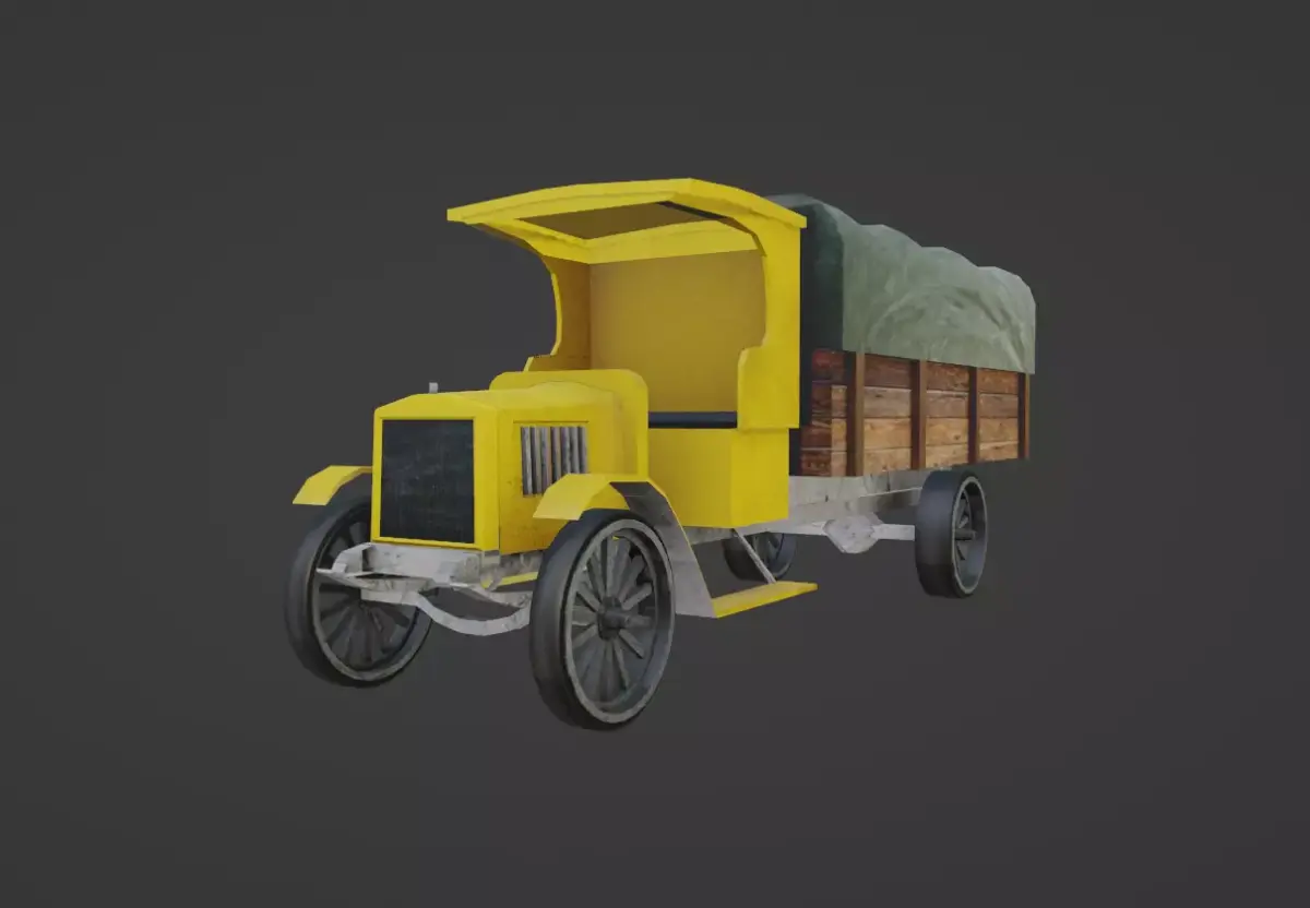 Republic Closed Truck Low-poly 3D model