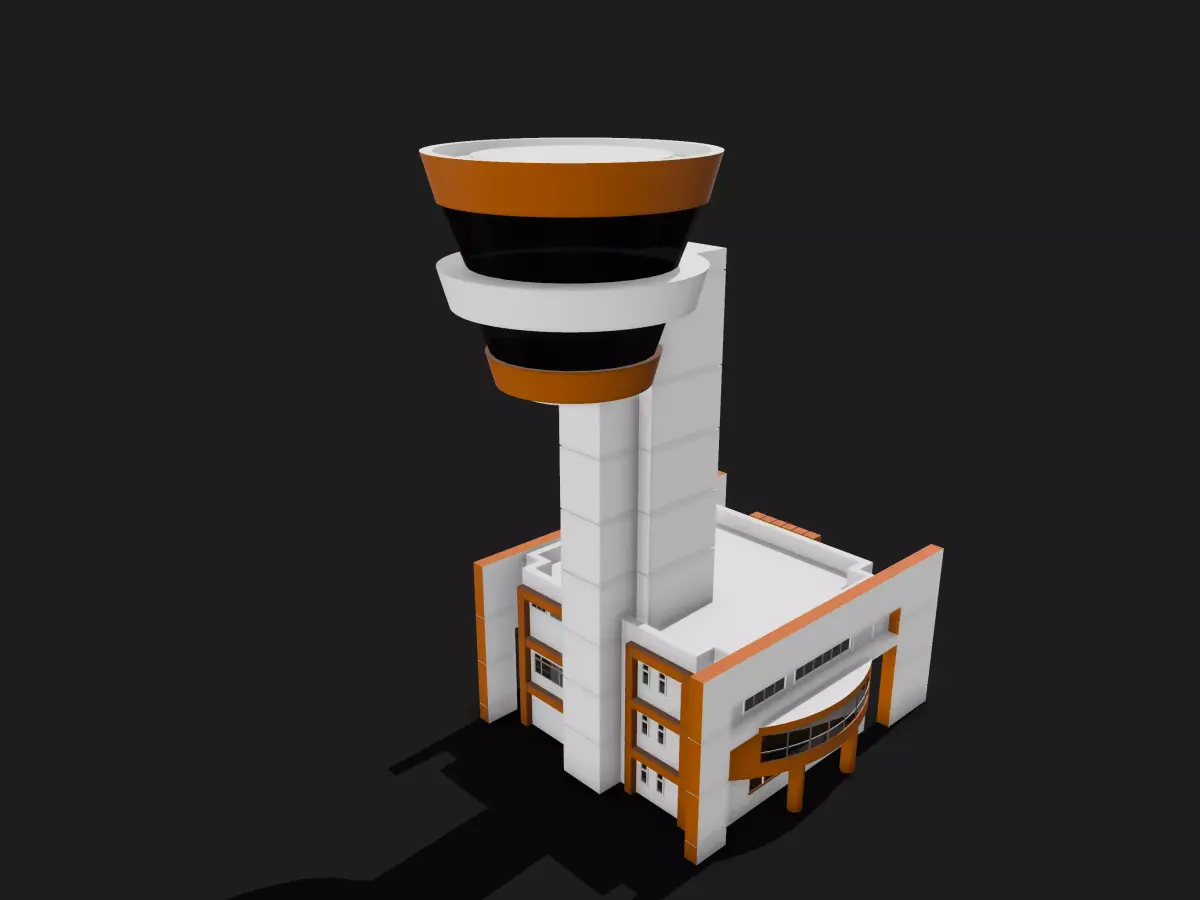 Don Muang International Airport DMK ATC tower 3D print model