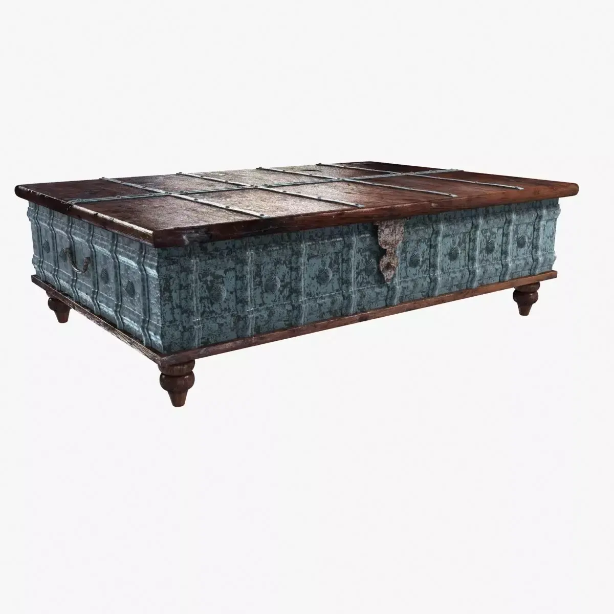 distressed trunk coffee table 3D model