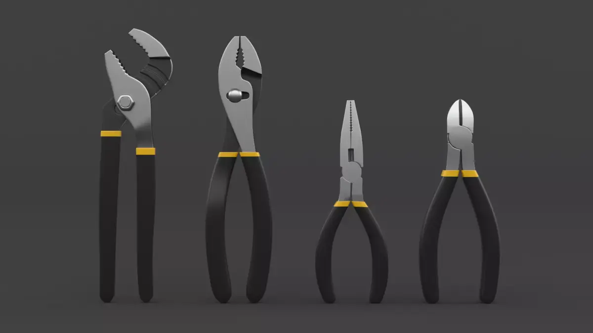 Pliers Set pair of 3D model by javidan