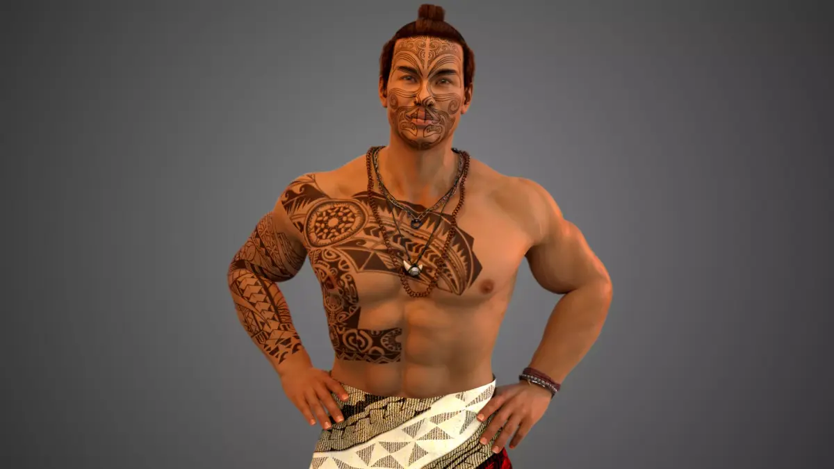 Native Polynesian Male  3D model