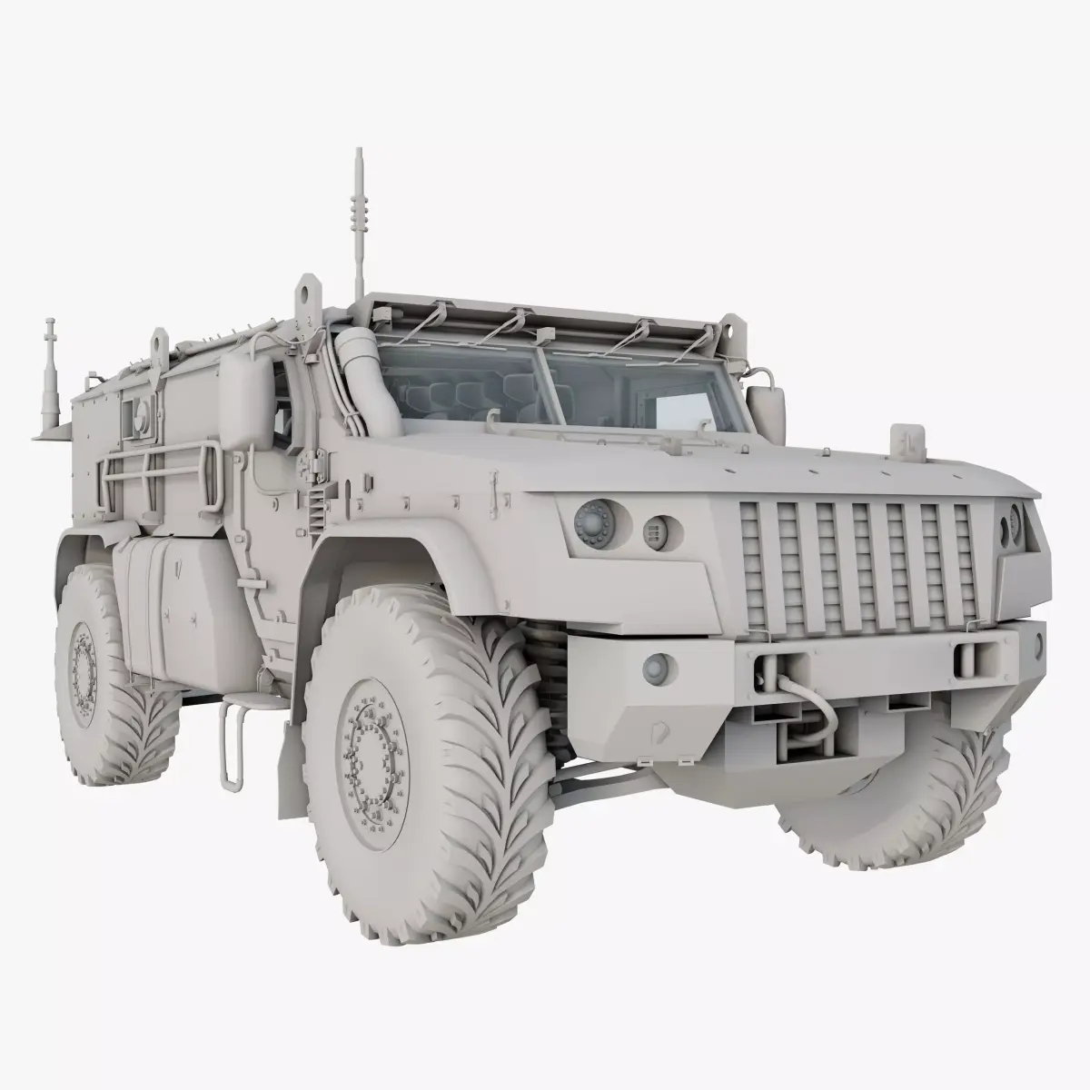 Typhoon VDV K-4836 Russian Armored Transport Rigged Game  Low-poly 3D model