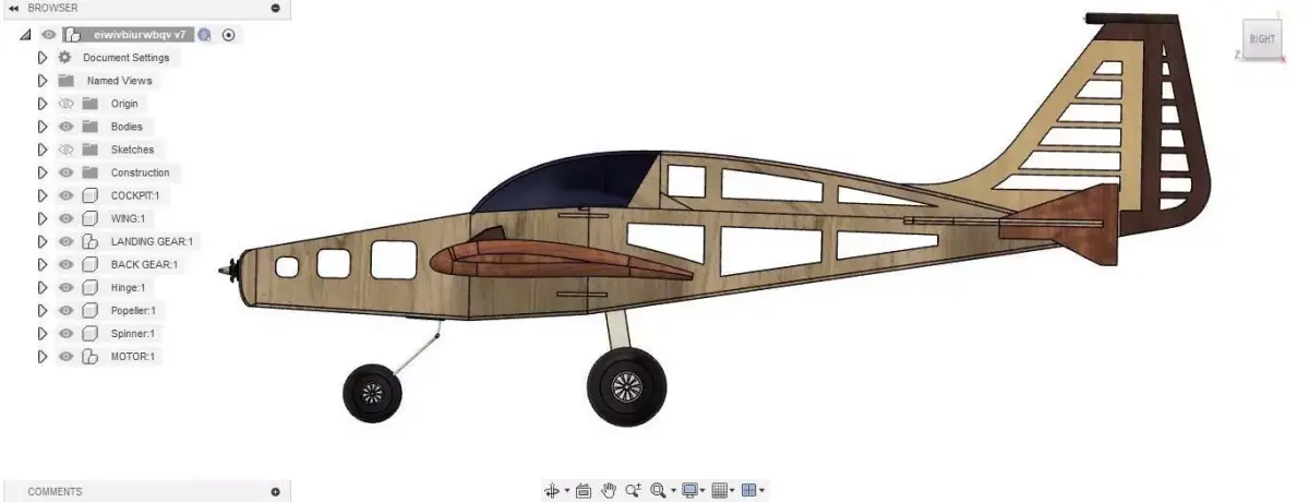 SS RC Plane 1 3D model