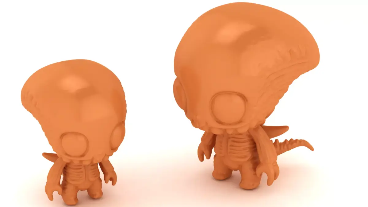 Alien Creature Figure  Funko Pop Style 3D print model