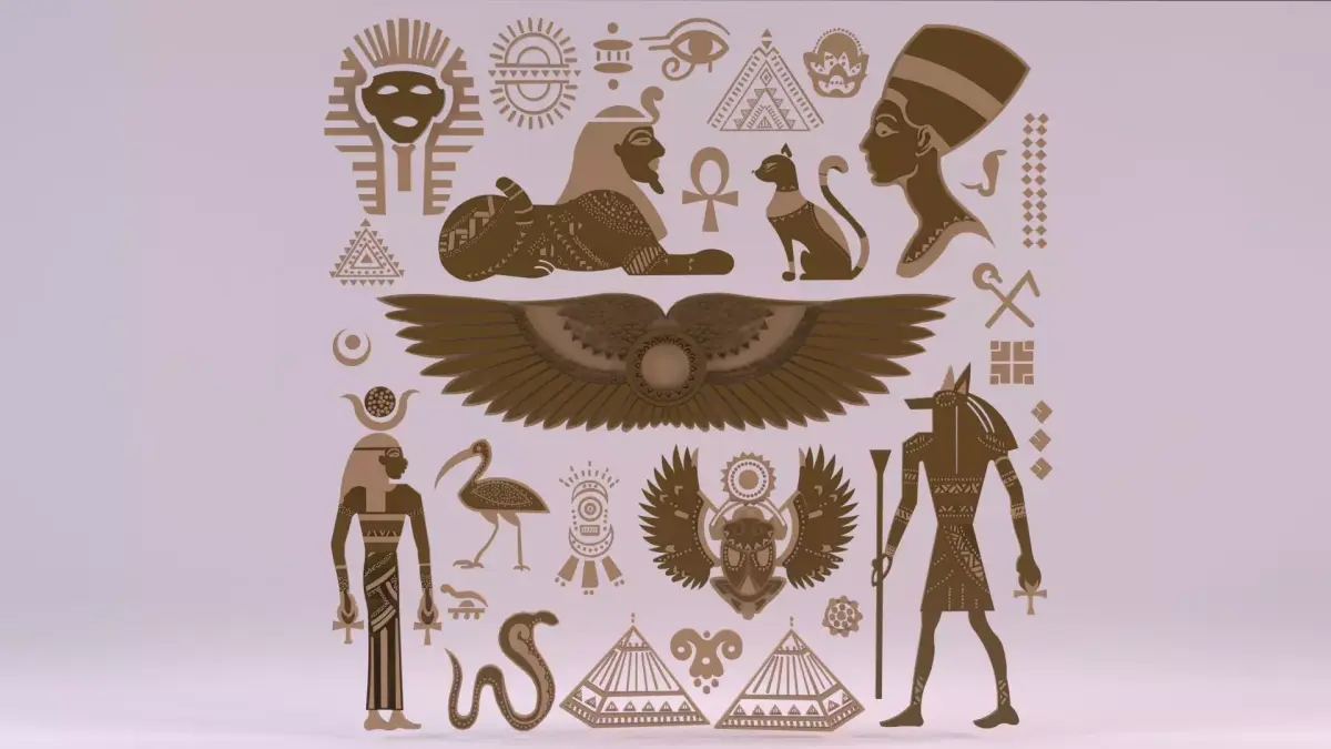 Egyptian Symbols - 052 Low-poly 3D model