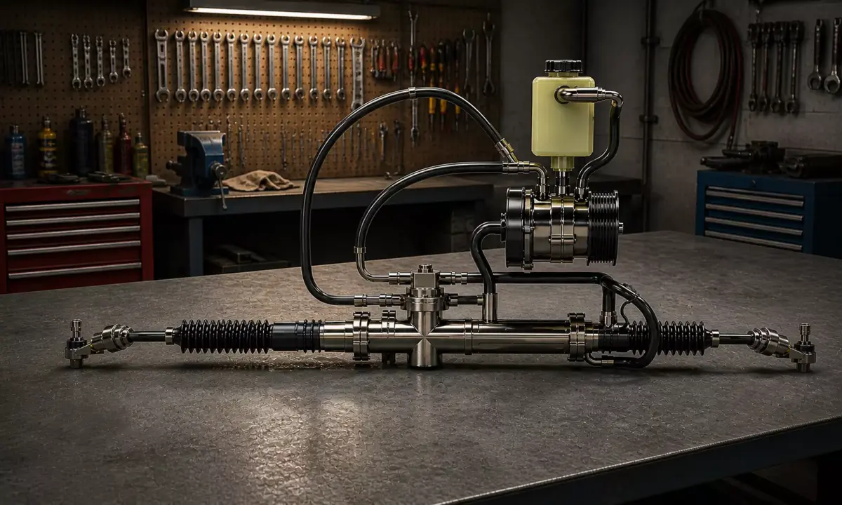Hydraulic Steering Rack System Model 3D model